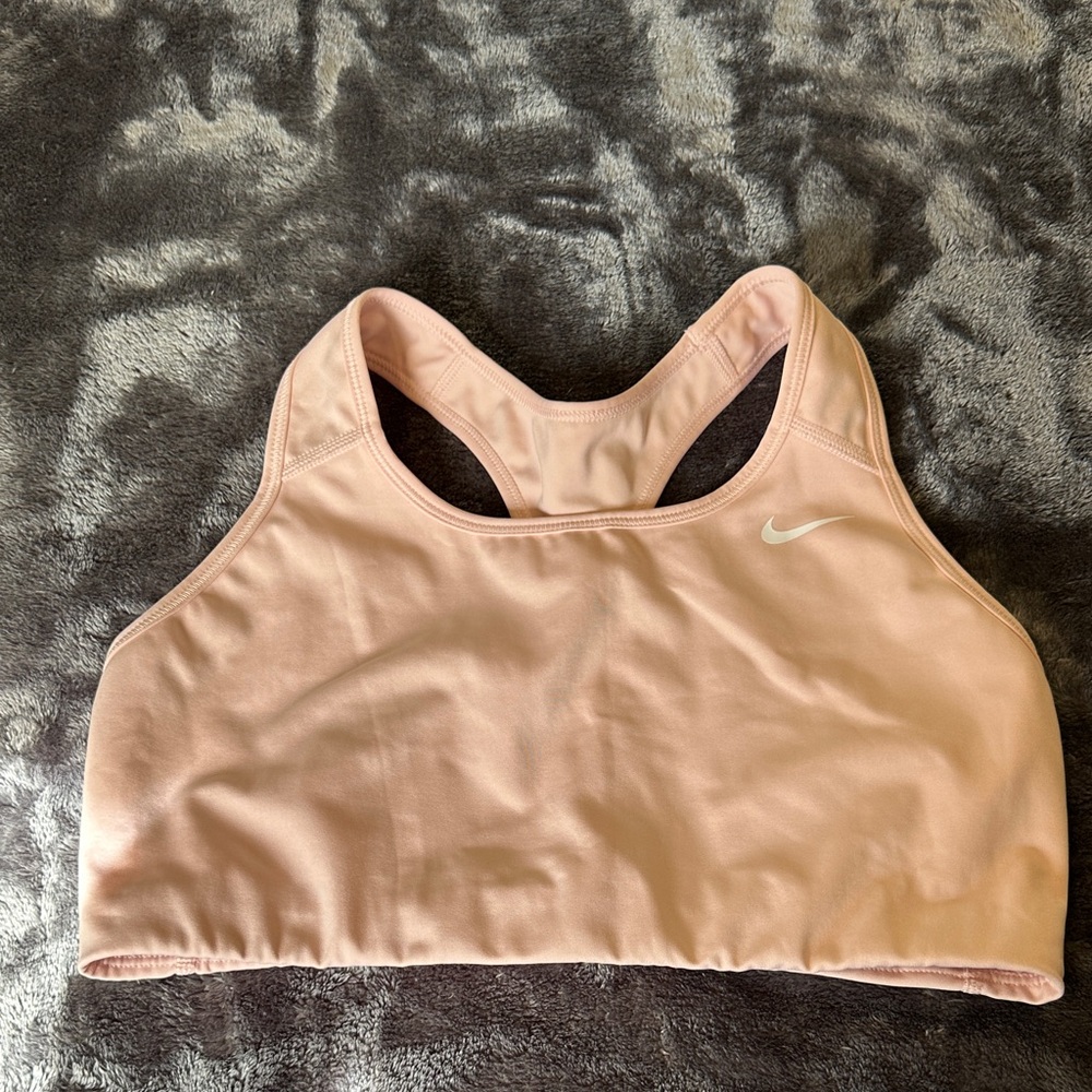 Nike Women's light pink   Sports Bra size L
